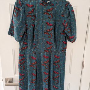 Birds of North America Guineafowl Dress - Night Monarchs